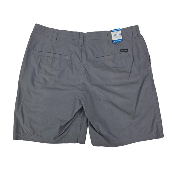 Columbia Washed Out Shorts Mens 40 Gray 10" Flat Front Chino Hiking Outdoors NEW - Picture 2 of 6